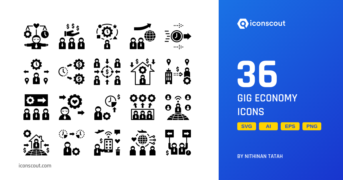 Download GIG Economy Icon pack Available in SVG, PNG & Icon Fonts