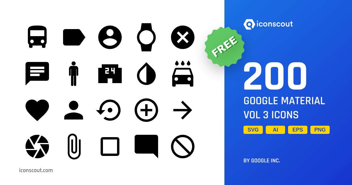 Download Google Material Vol 3 Icon pack Available in SVG, PNG & Icon fonts
