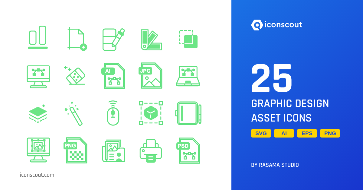 Graphic Design Asset Icon Pack 25 Free Download Design & Development