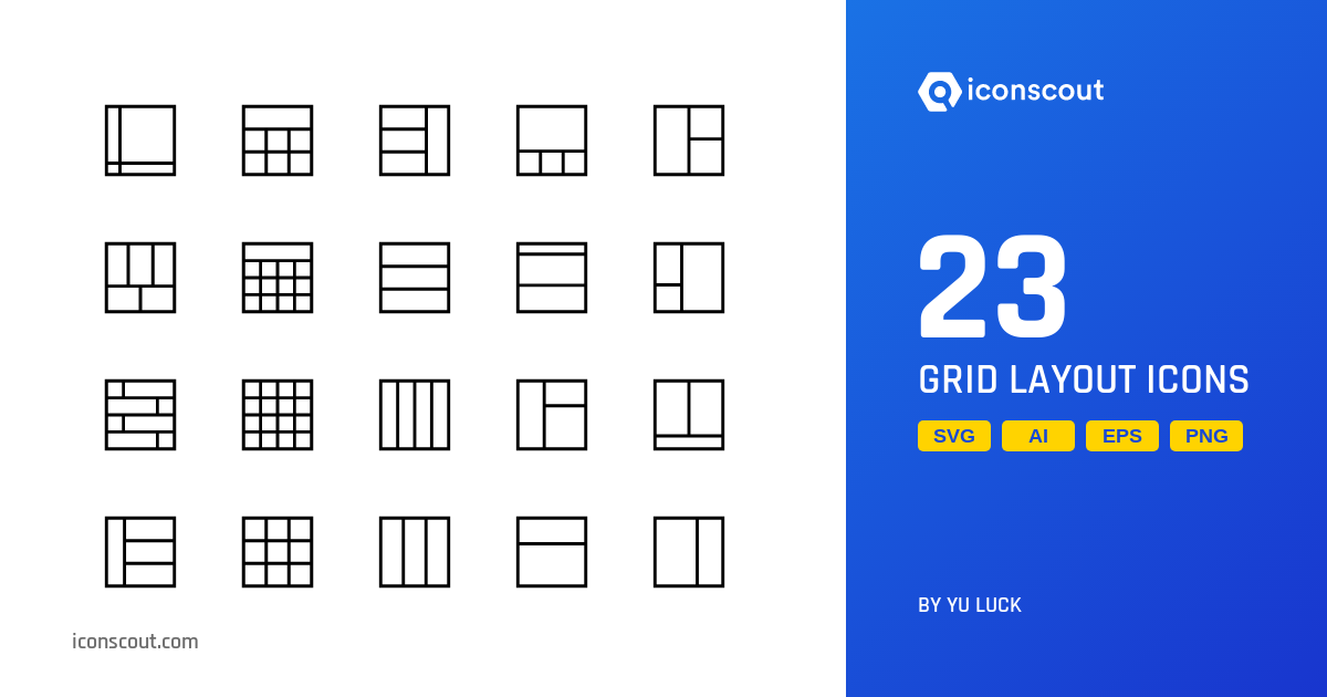 Download Grid Layout Icon pack Available in SVG, PNG & Icon Fonts