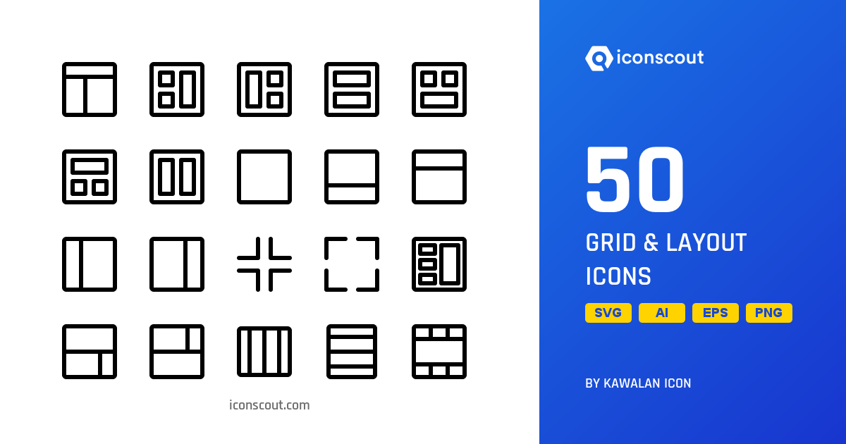 Download Grid & Layout Icon pack Available in SVG, PNG & Icon Fonts