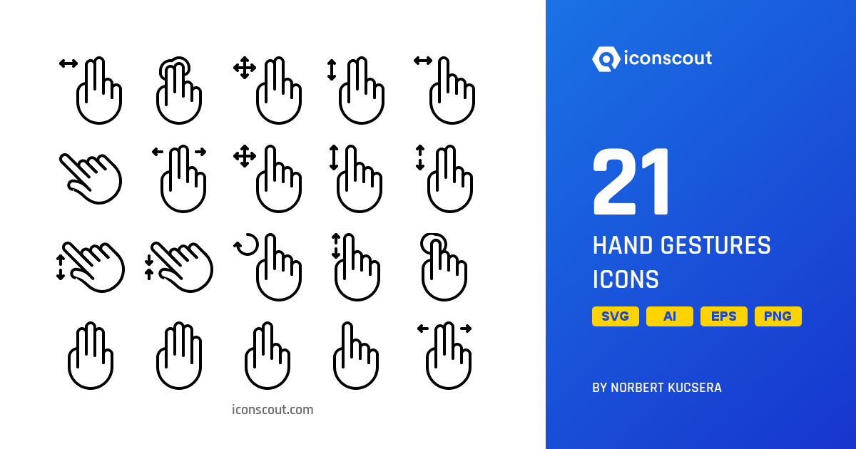 Download Hand Gestures Icon pack Available in SVG, PNG & Icon Fonts