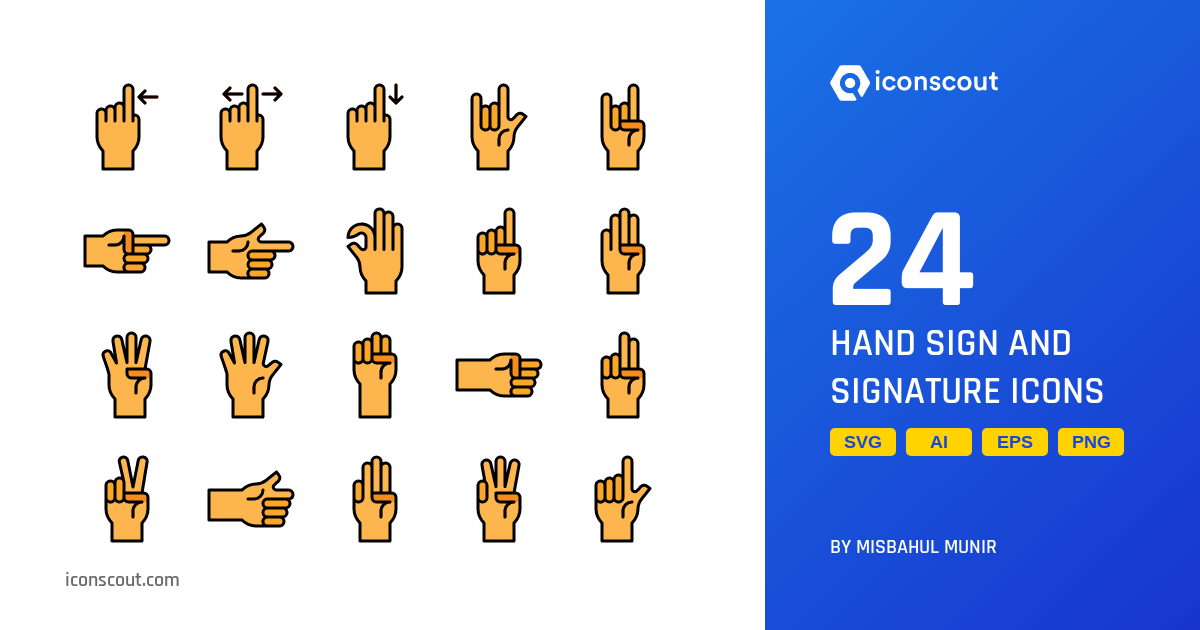 Download Hand Sign And Signature Icon pack Available in SVG, PNG & Icon ...