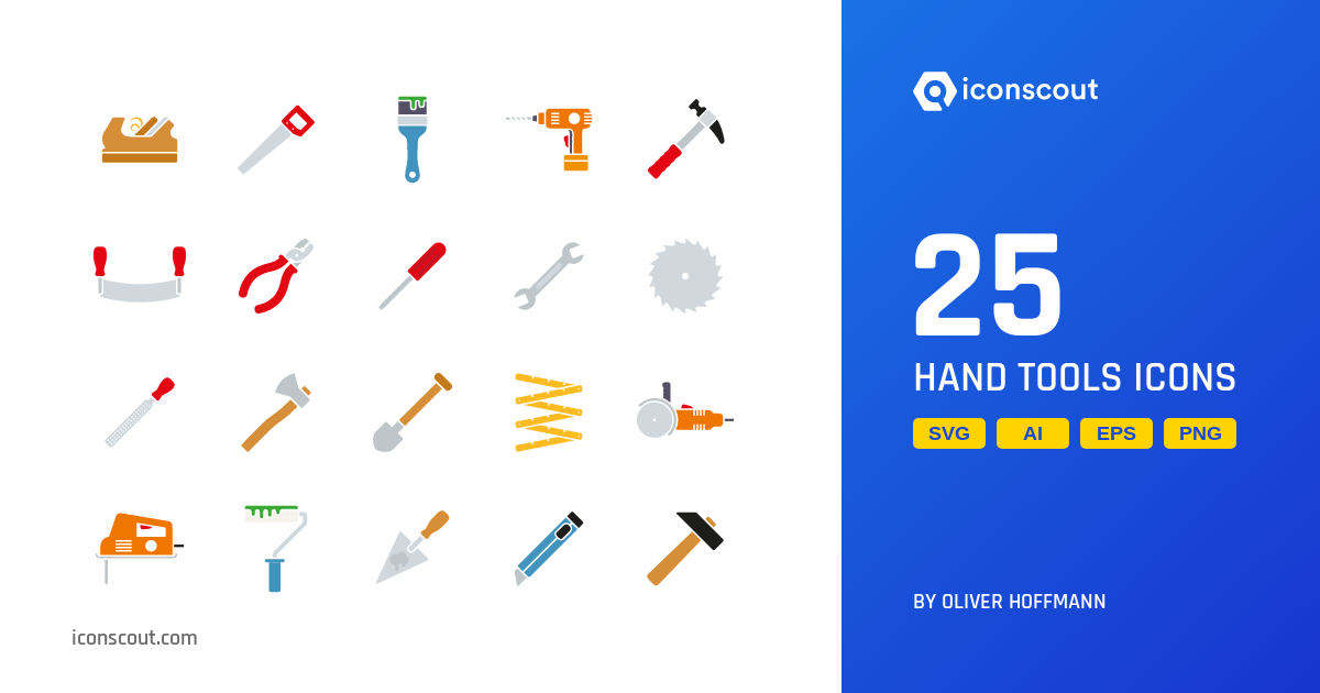 Download Hand Tools Icon pack Available in SVG, PNG & Icon fonts