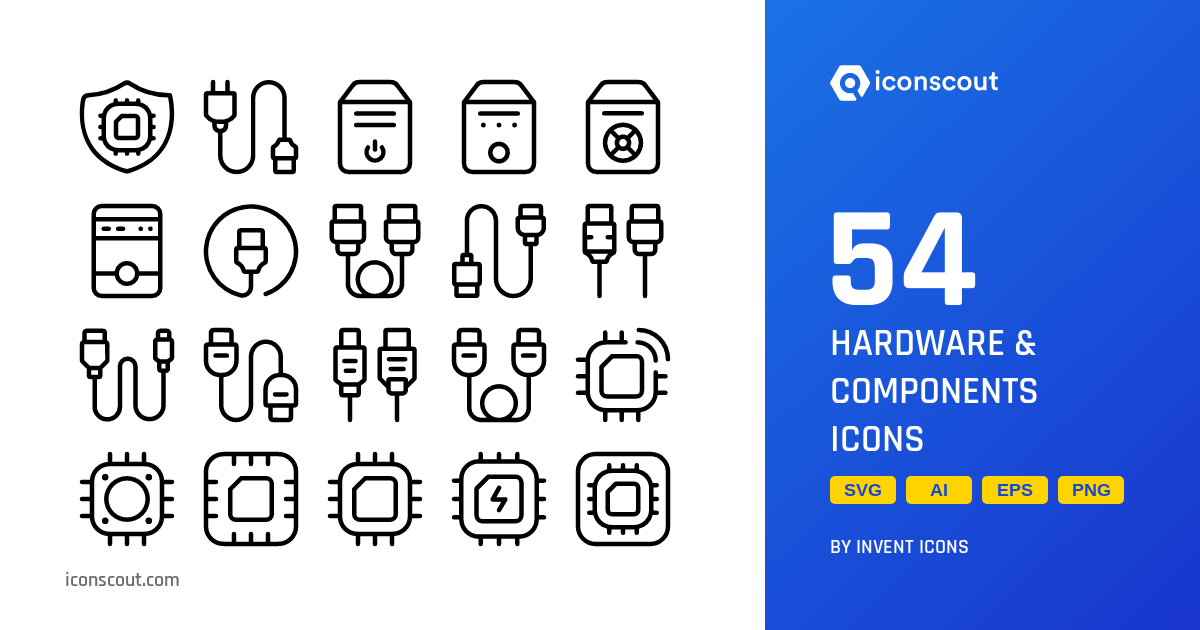 Download Hardware & Components Icon pack Available in SVG, PNG & Icon Fonts