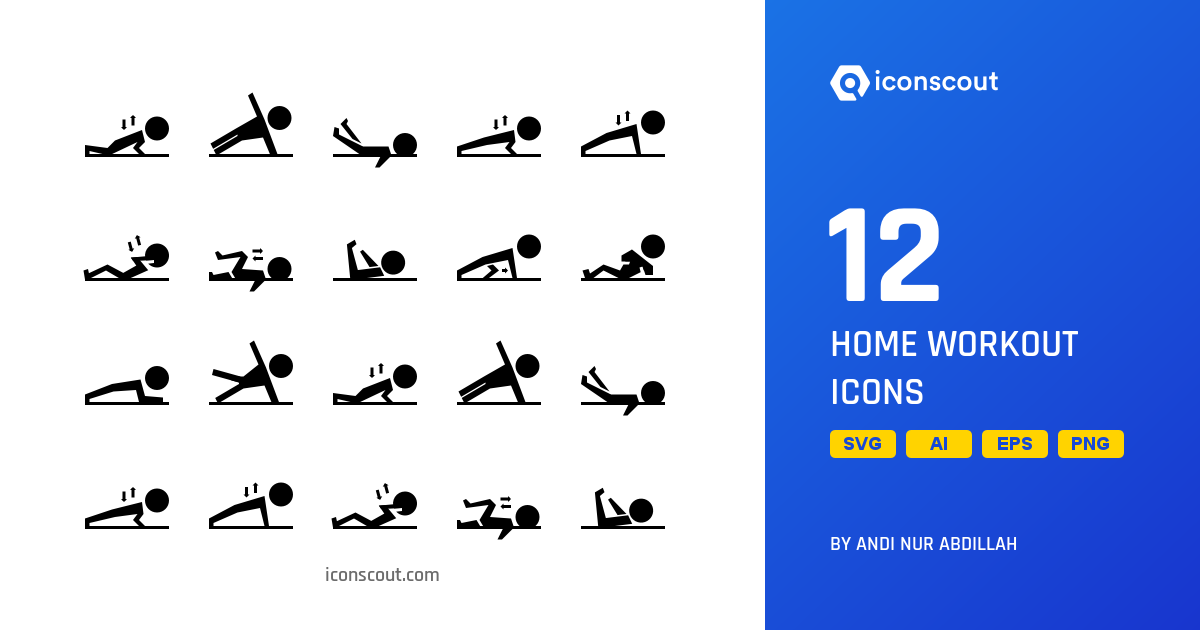 Download Home Workout Icon pack Available in SVG, PNG & Icon Fonts