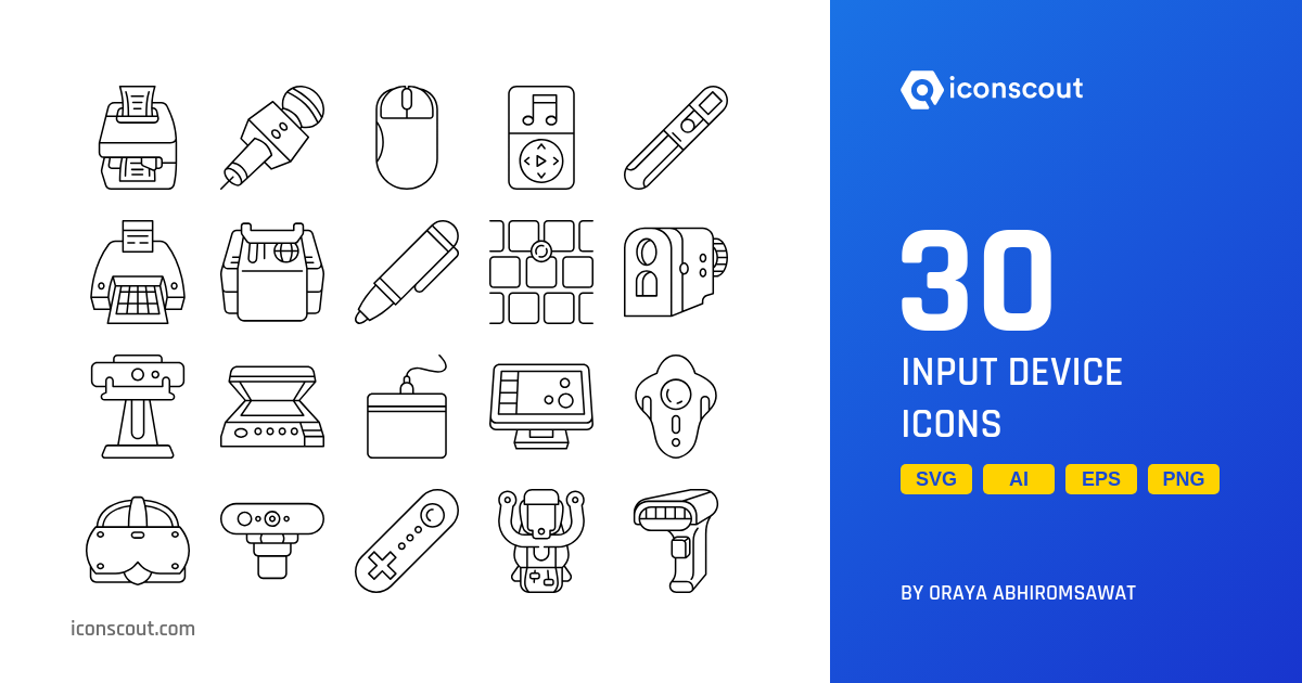 Input Device Icon Pack - 30 Line Appliances Icons | SVG, PNG, ICO Available