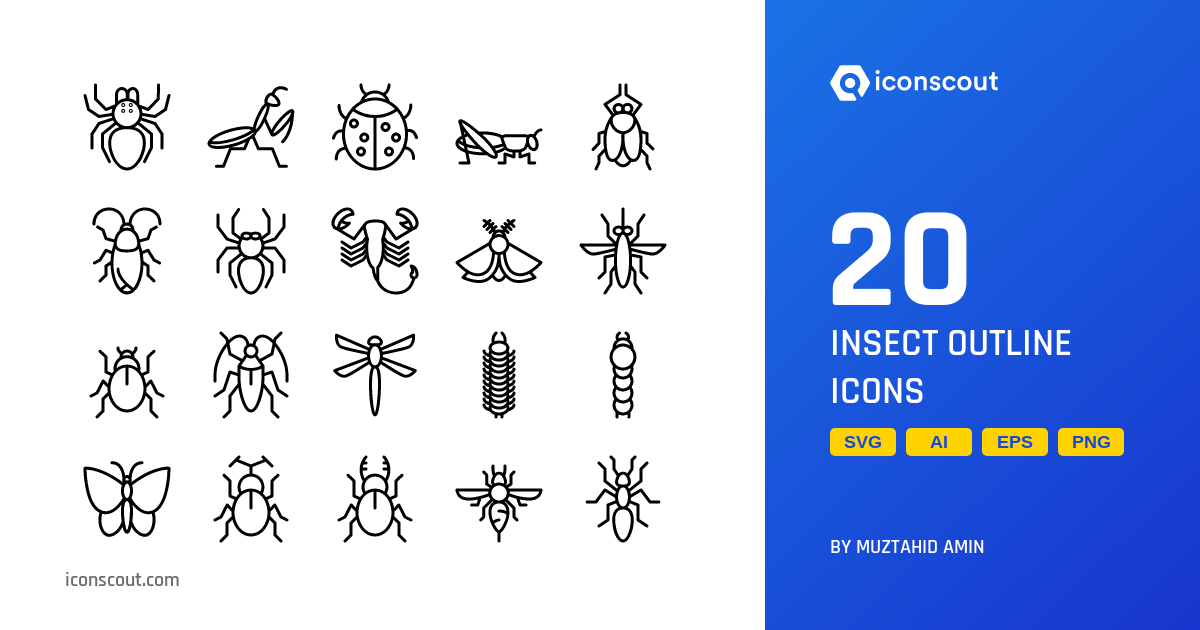 곤충 개요 Icon Pack - 20 Free Download 동물 Icons | IconScout