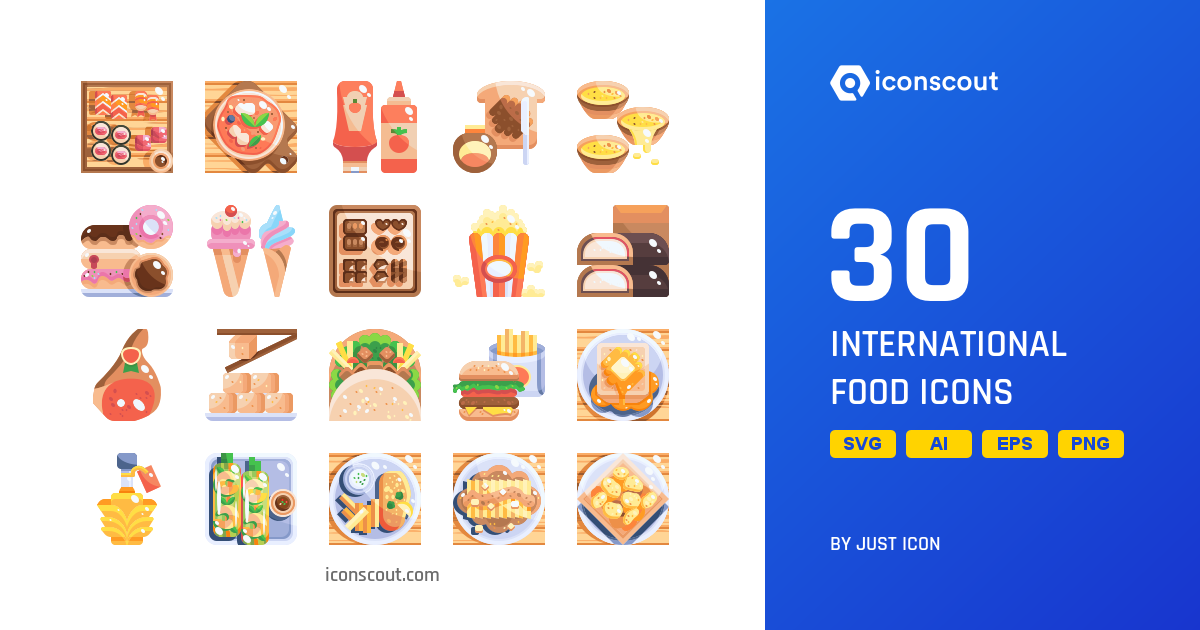 Download International Food Icon pack Available in SVG, PNG & Icon Fonts