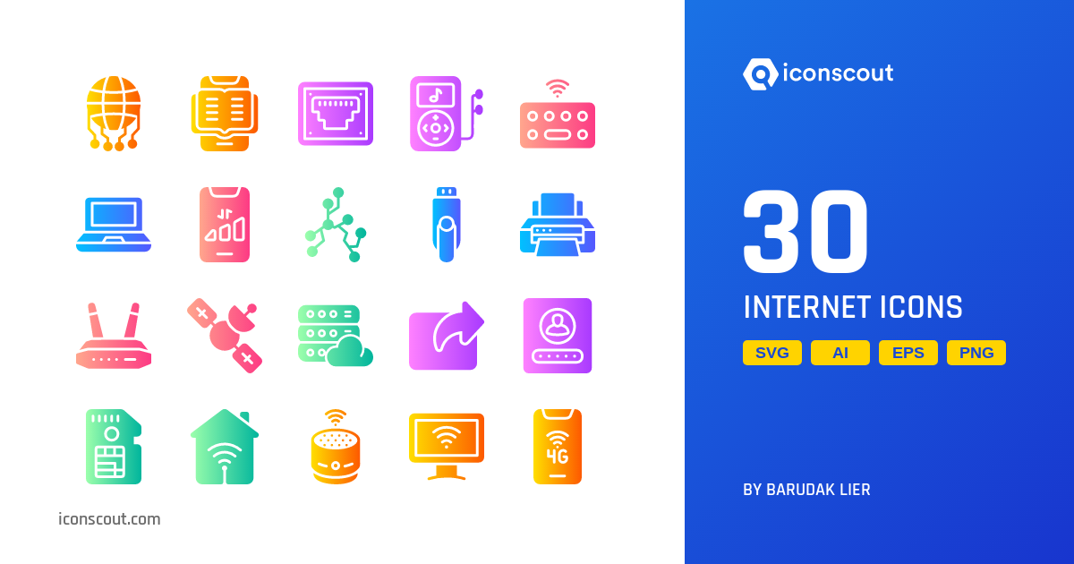 Internet Icon Pack - 30 Free Download Network & Communication Icons ...