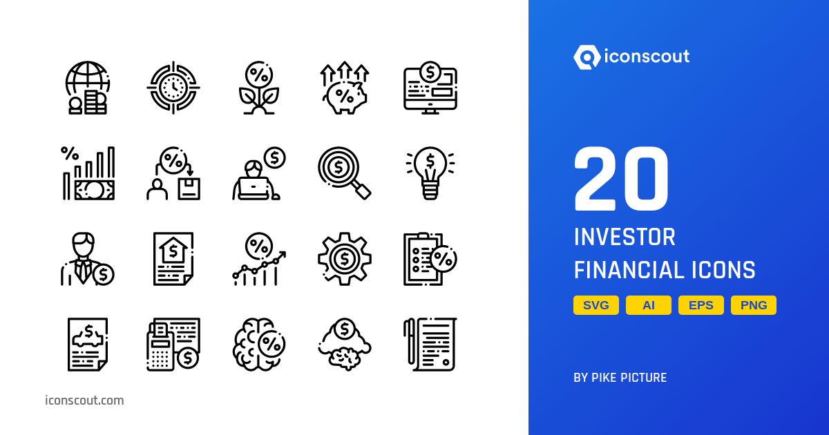 Investor Financial Icon Pack - 20 Free Download Business Icons | IconScout