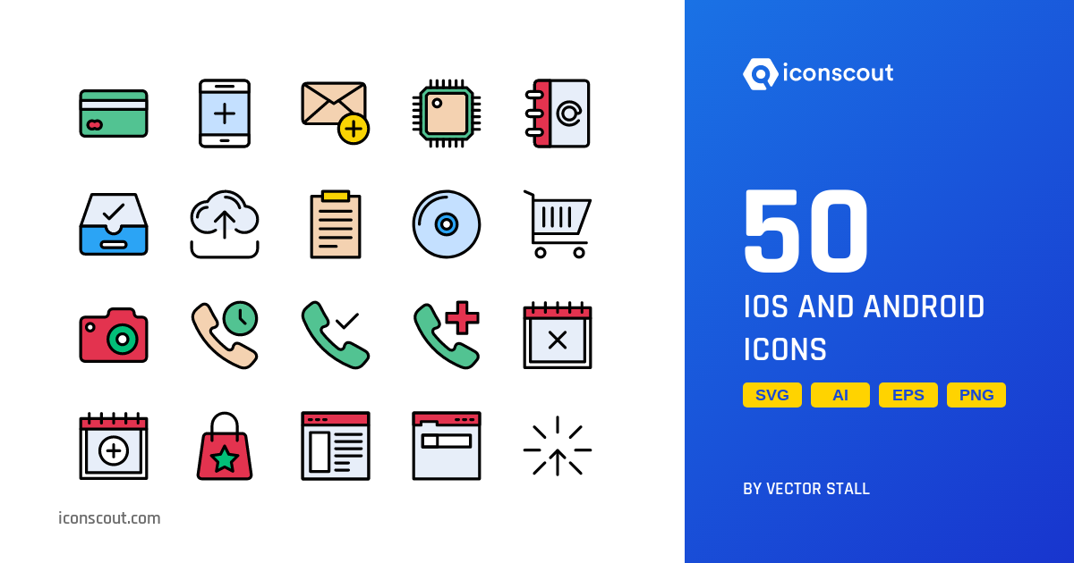 Download iOS And Android Icon pack Available in SVG, PNG & Icon Fonts