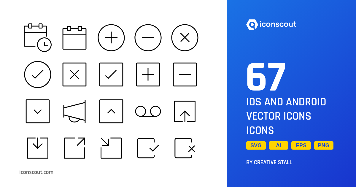 Download IOS And Android Vector Icons Icon pack Available in SVG, PNG ...