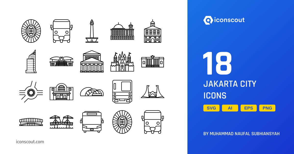 Jakarta City Icon Pack - 18 Free Download Miscellaneous Icons | IconScout