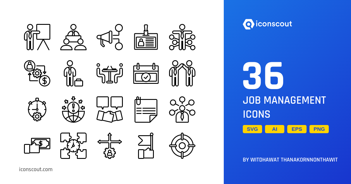 Job Management Icon Pack - 36 Free Download Business Icons | IconScout