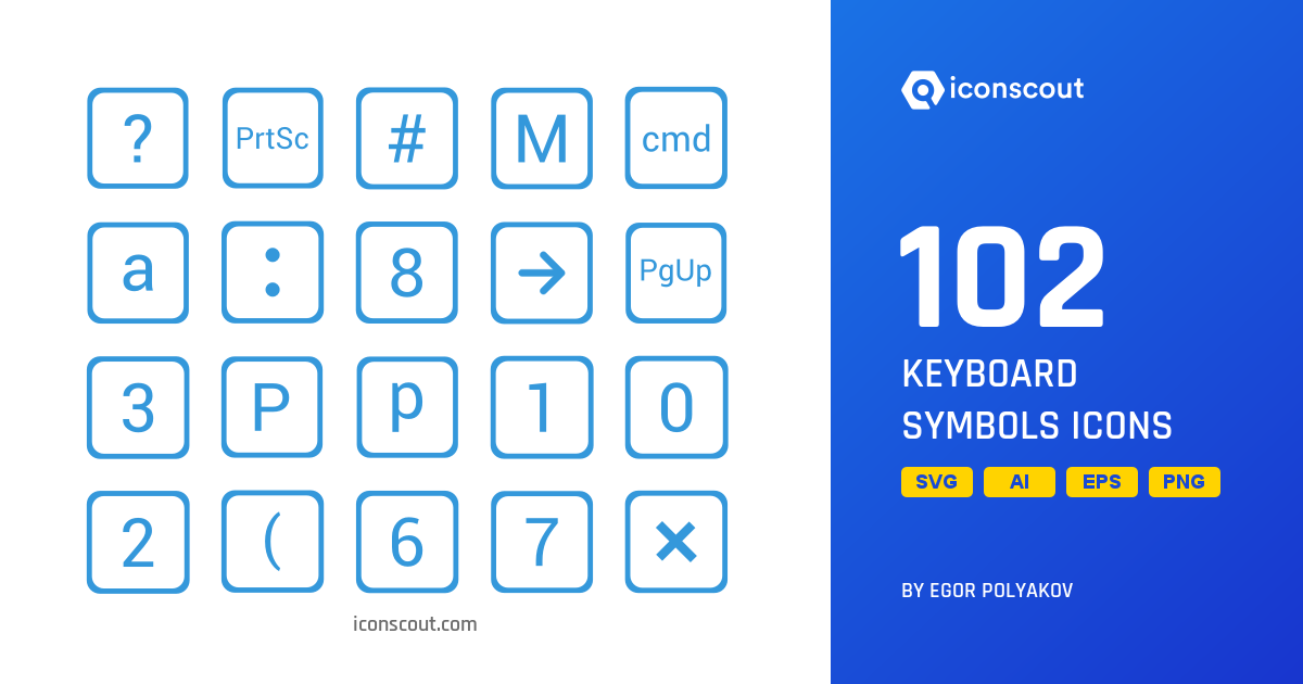 Keyboard Symbols Icon Pack - 102 Free Download Sign & Symbols Icons ...