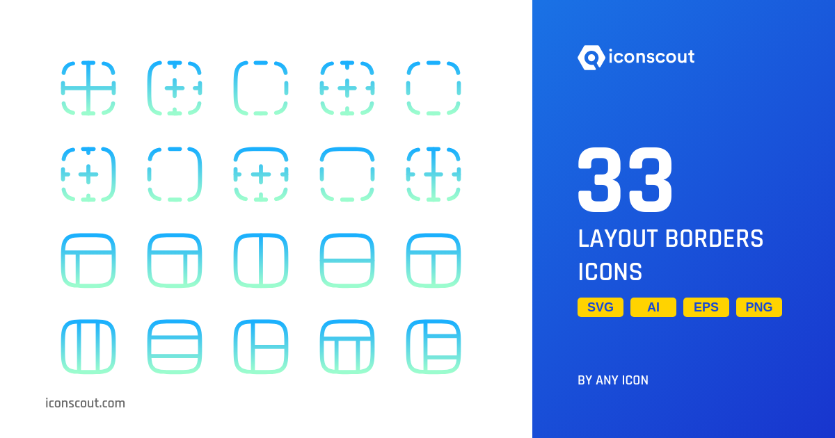 Layout Borders Icon Pack - 33 Free Download User Interface Icons ...