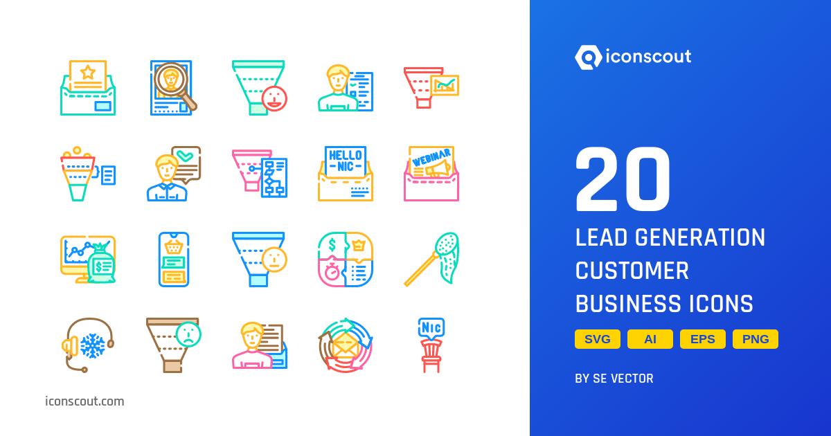 Download Lead Generation Customer Business Icon pack Available in SVG ...