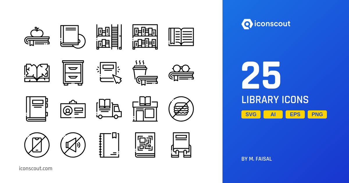 Download Library Icon pack Available in SVG, PNG & Icon Fonts