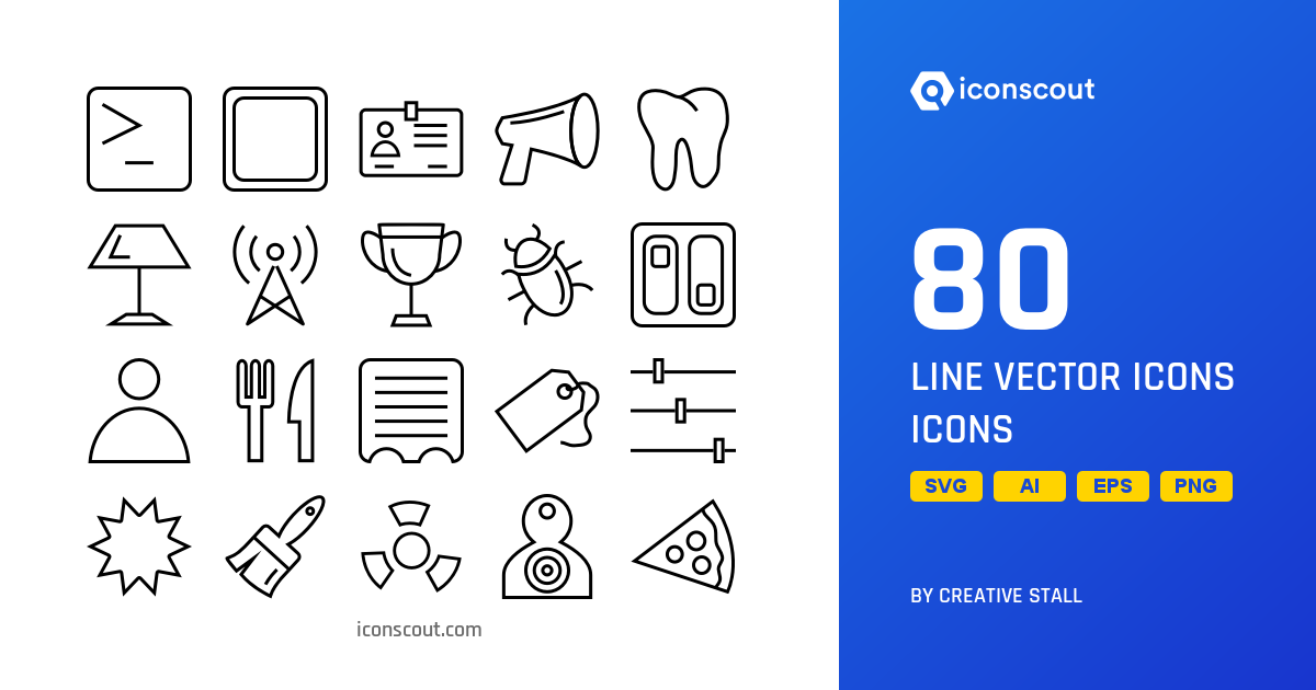Download Line Vector Icons Icon pack Available in SVG, PNG & Icon fonts