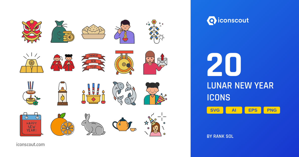 Download Lunar New Year Icon pack Available in SVG, PNG & Icon Fonts