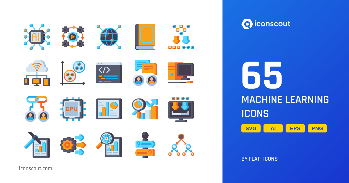 Machine Learning Icon Pack - 65 Free Download Science & Technology ...