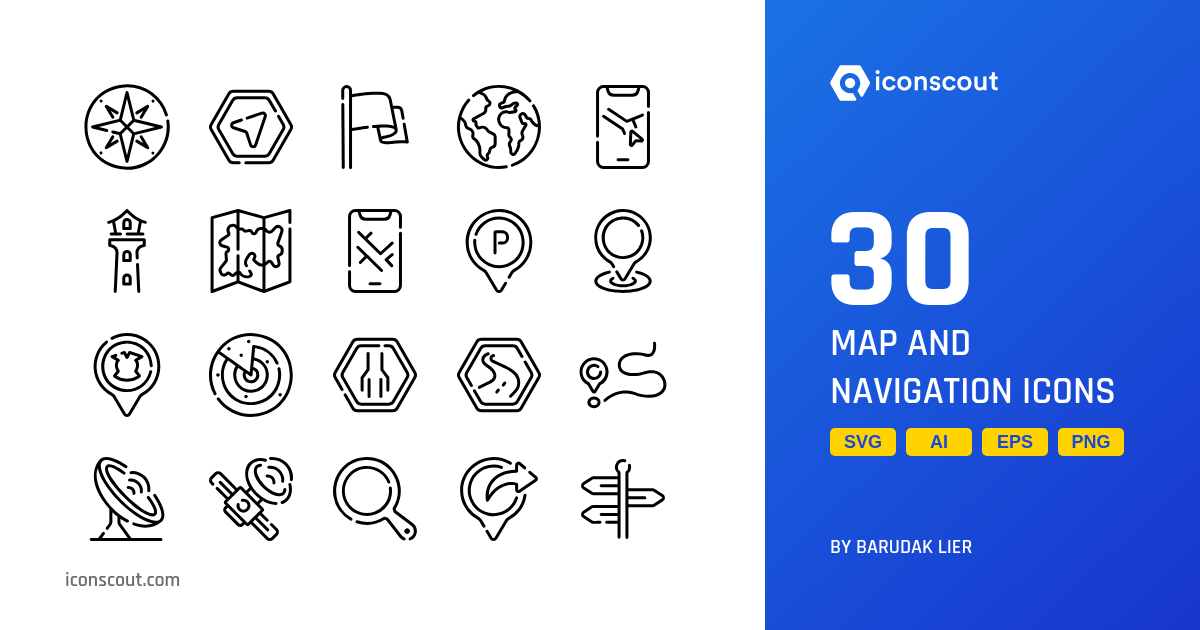 Download Map And Navigation Icon pack Available in SVG, PNG & Icon Fonts