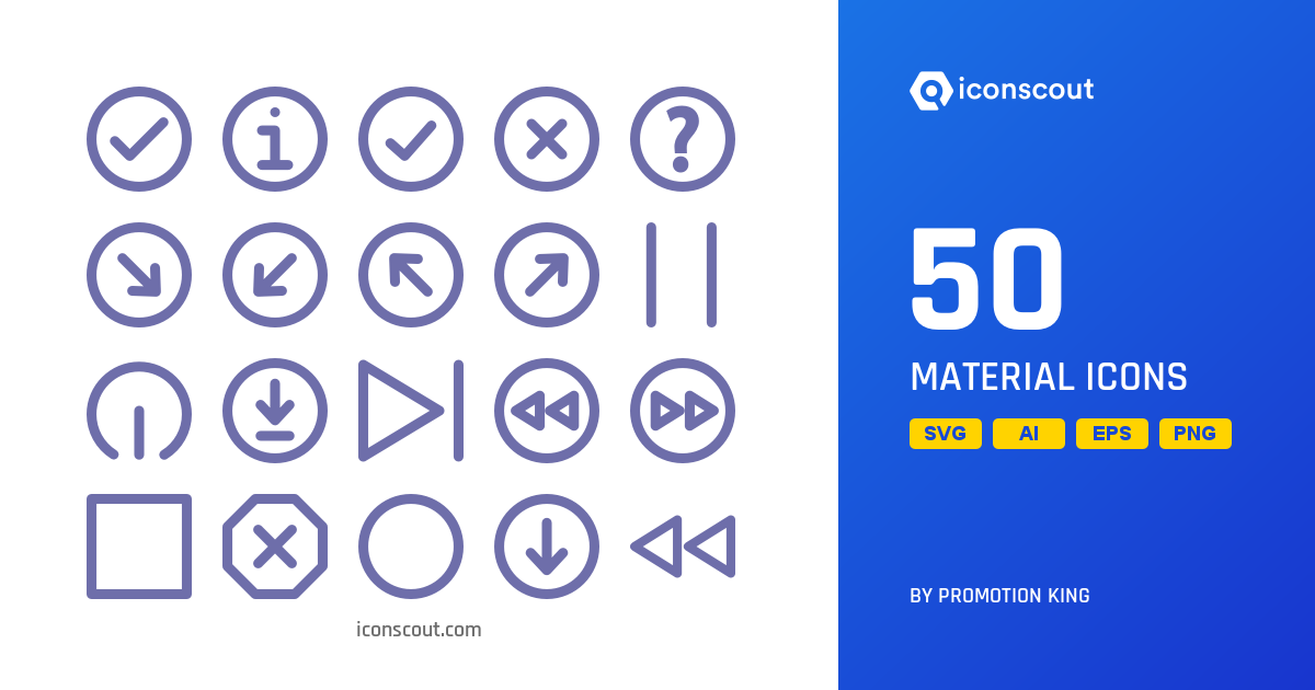 Material Icon Pack - 50 User Interface Line Icons | IconScout