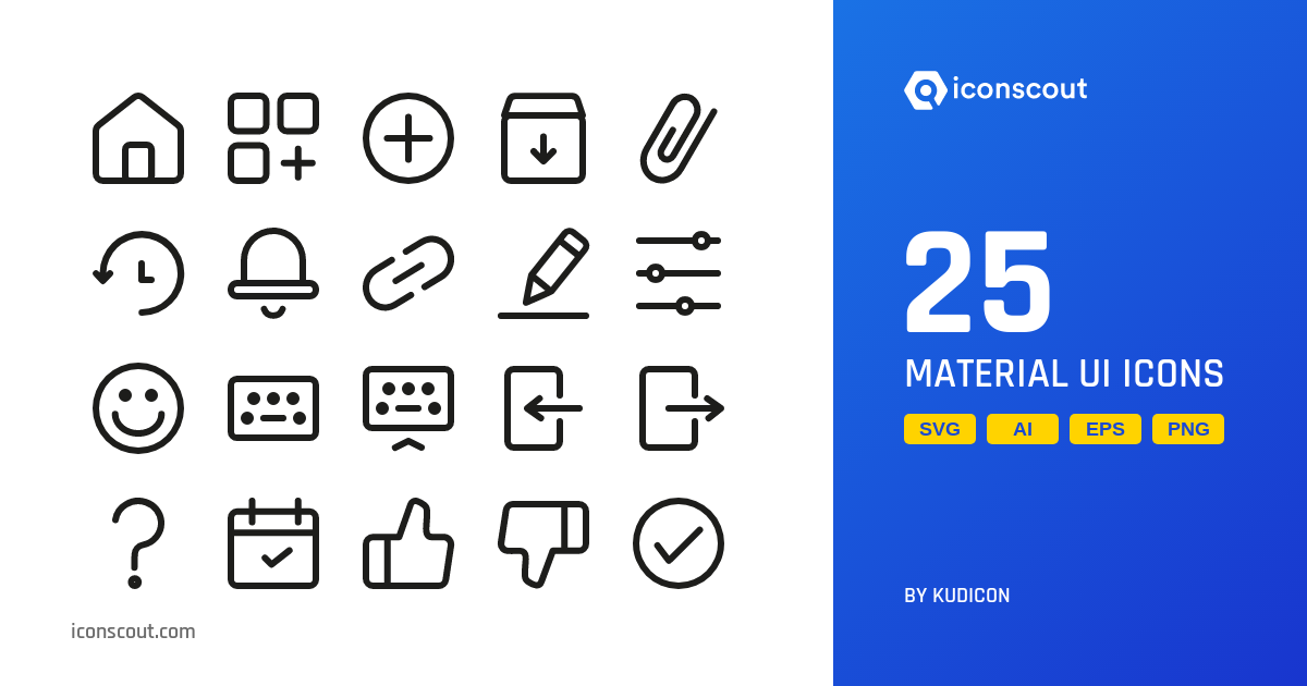 Download Material UI Icon pack Available in SVG, PNG & Icon Fonts