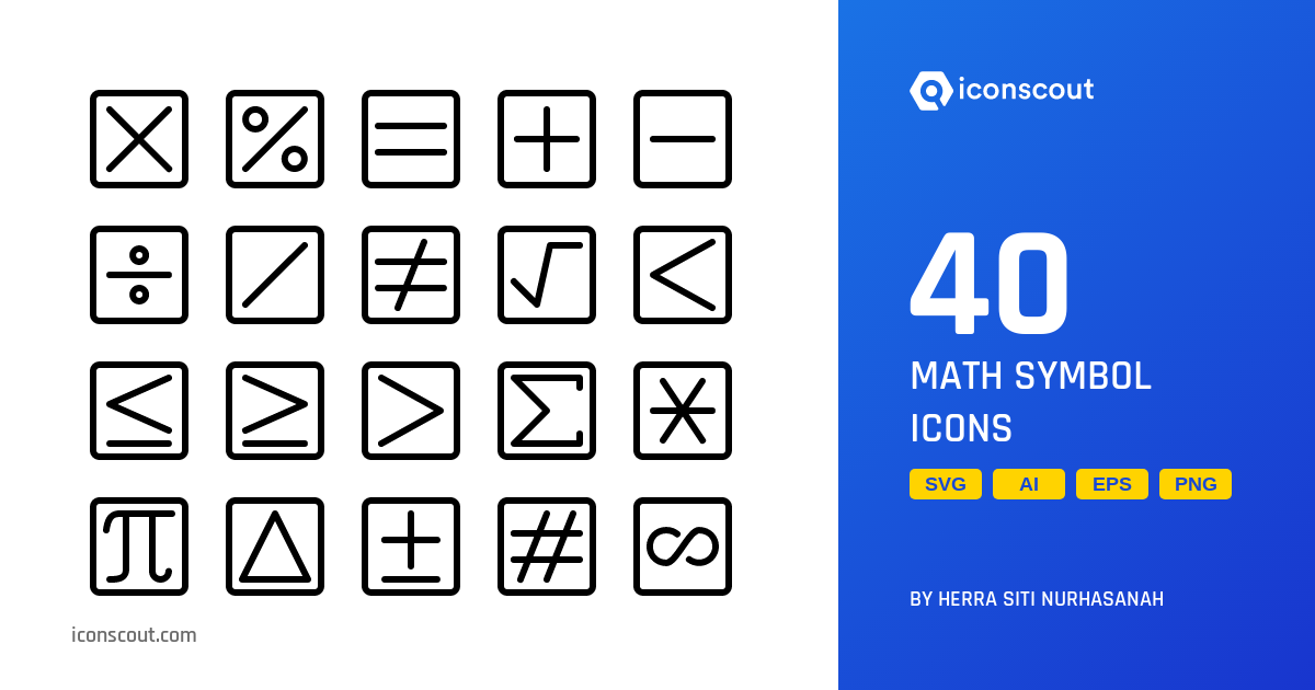Download Math Symbol Icon pack Available in SVG, PNG & Icon Fonts