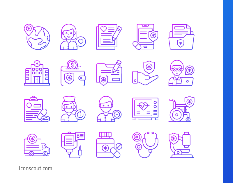 Medical Icon Pack - 70 Gradient Healthcare & Medical Icons | SVG, PNG ...