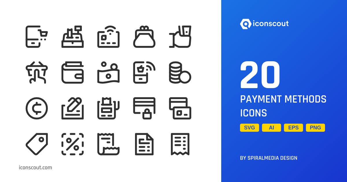 Obtén el paquete de Métodos De Pago Icon con 20 recursos gratis de ...