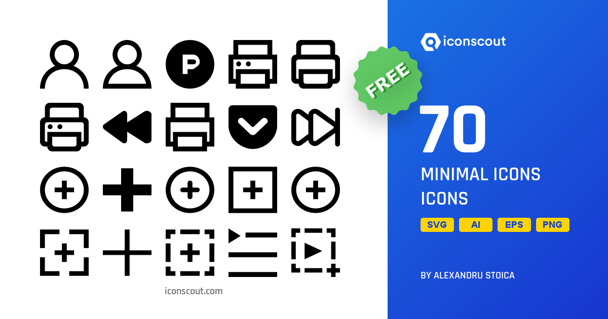 Download Minimal Icons Icon pack - Available in SVG, PNG, EPS, AI