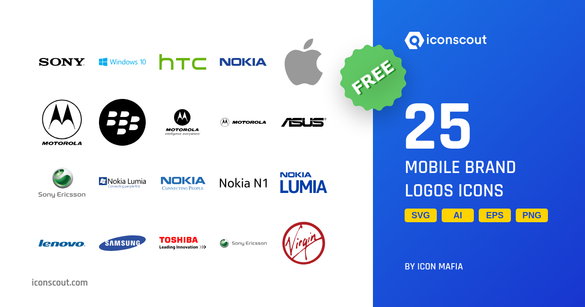 Download Mobile Brand Logos Icon Pack Available In Svg Png Icon Fonts