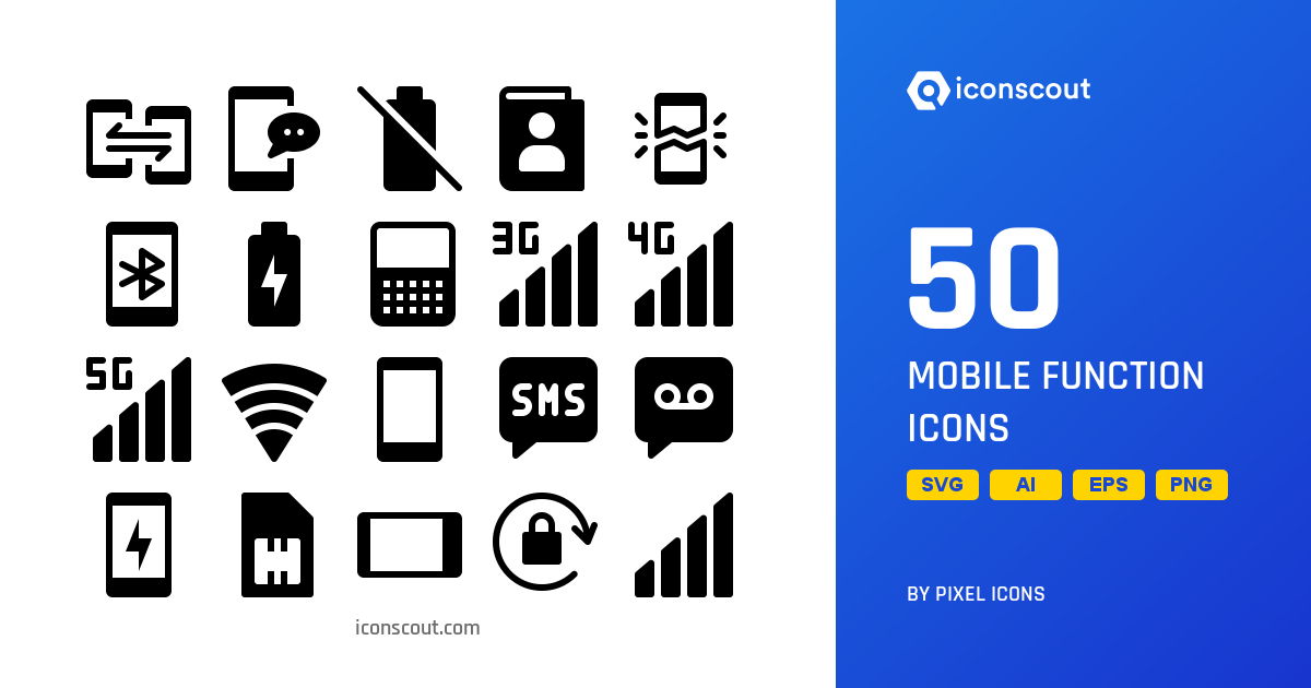 Download Mobile Function Icon pack Available in SVG, PNG & Icon Fonts