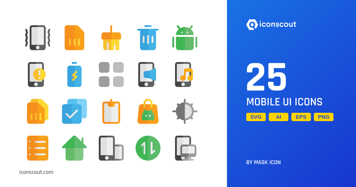 Download Mobile UI Icon pack Available in SVG, PNG & Icon Fonts