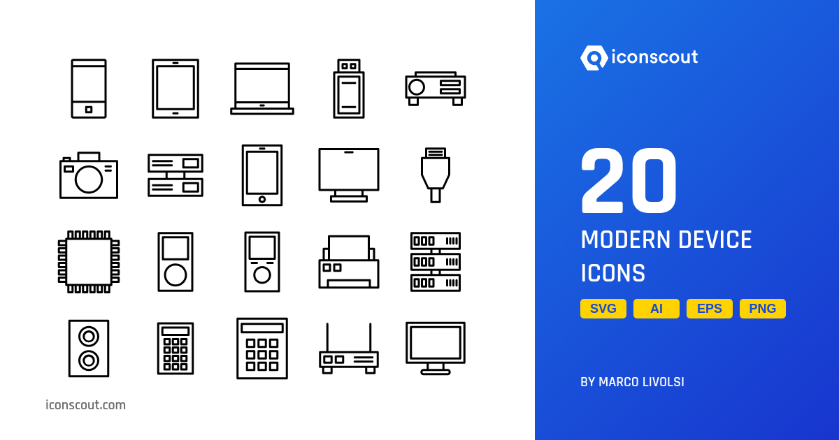 Download Modern Device Icon pack Available in SVG, PNG & Icon Fonts