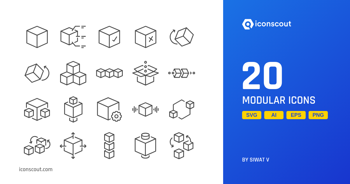 Download Modular Icon pack Available in SVG, PNG & Icon Fonts