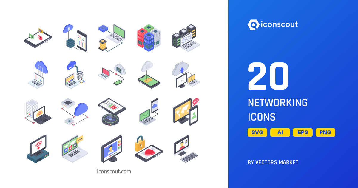 Networking Icon Pack 20 Free Download Network & Communication Icons