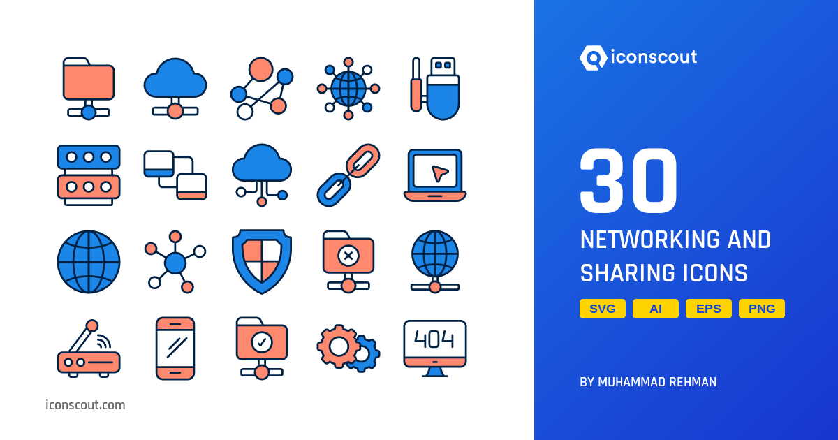 Networking And Sharing Icon Pack - 30 Free Download Network ...