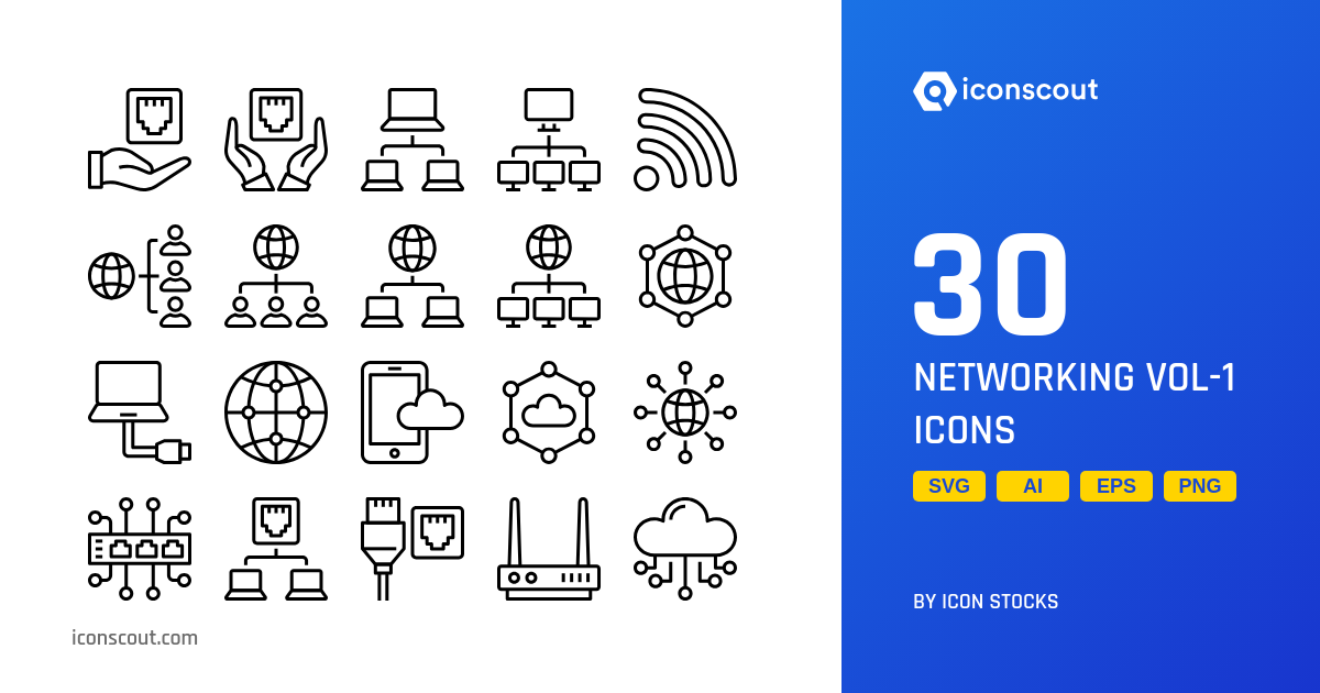 Networking Vol-1 Icon Pack - 30 Free Download Network & Communication ...