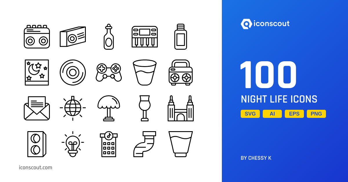 Night Life Icon Pack Free Download Miscellaneous Icons Iconscout