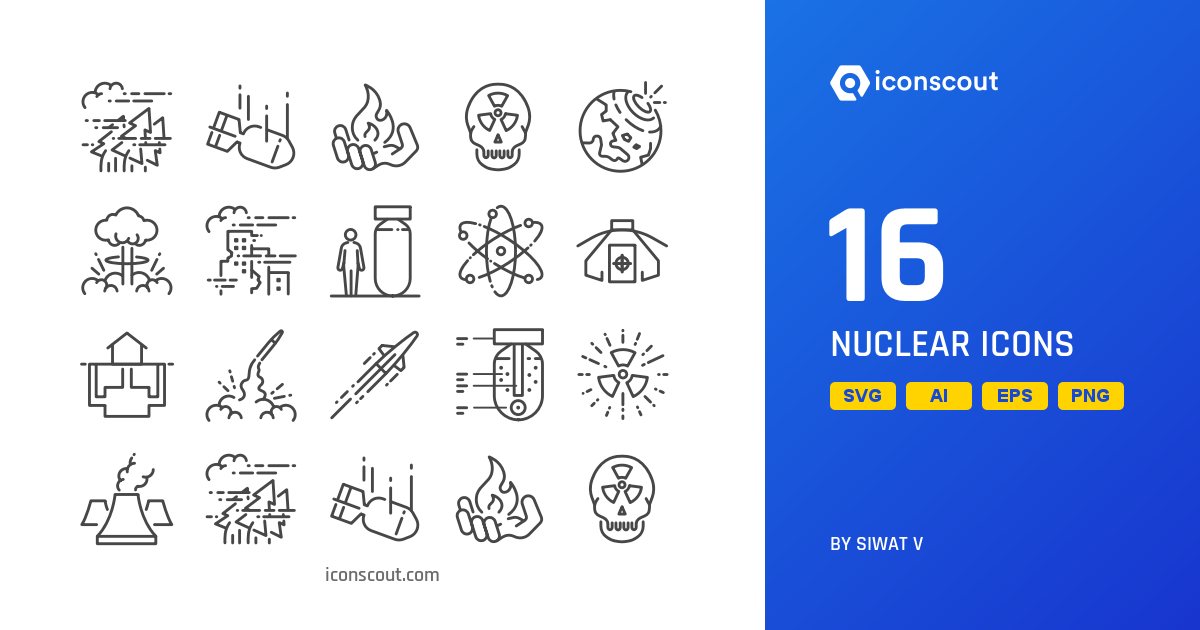 Download Nuclear Icon pack Available in SVG, PNG & Icon Fonts