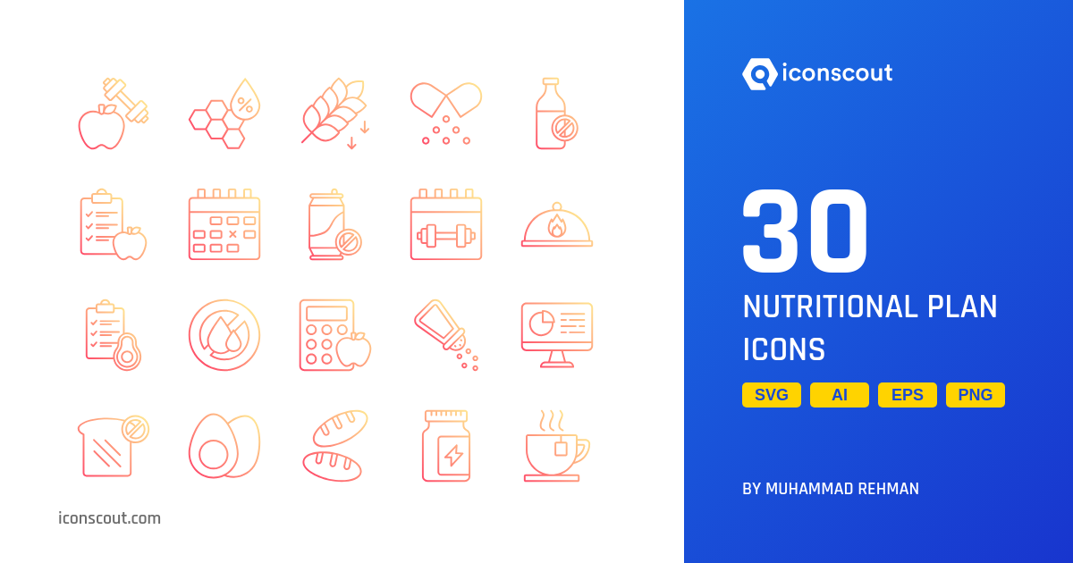 Nutritional Plan Icon Pack - 30 Free Download Miscellaneous Icons ...