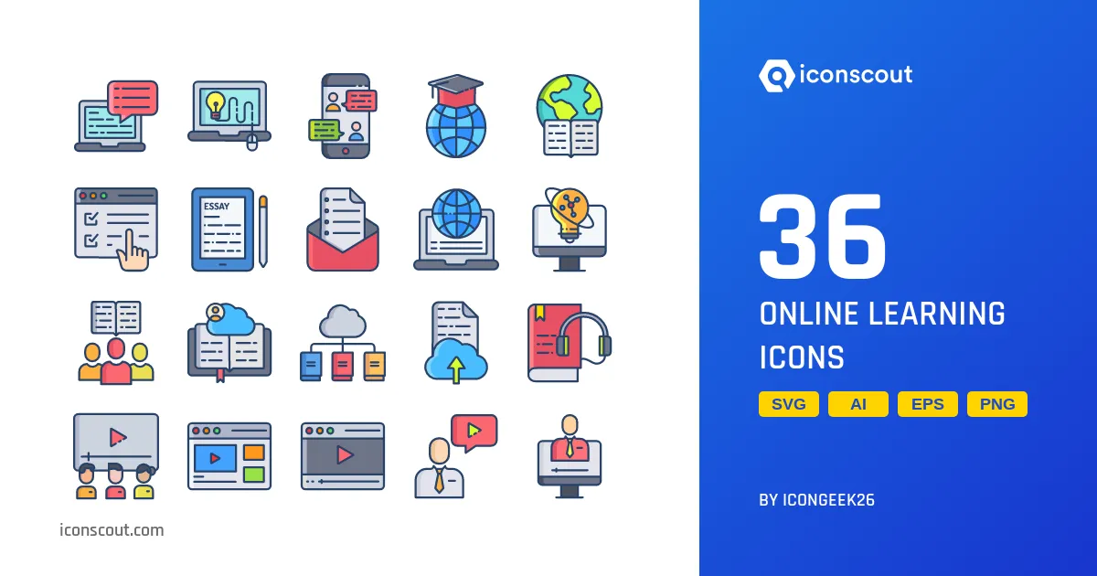 E-learning icons