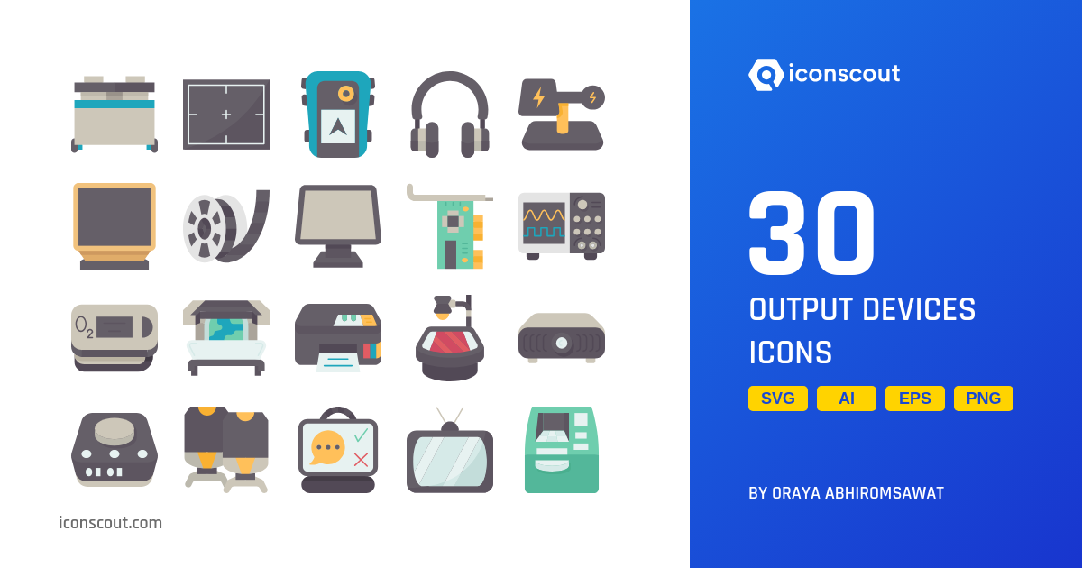 Download Output Devices Icon pack Available in SVG, PNG & Icon Fonts
