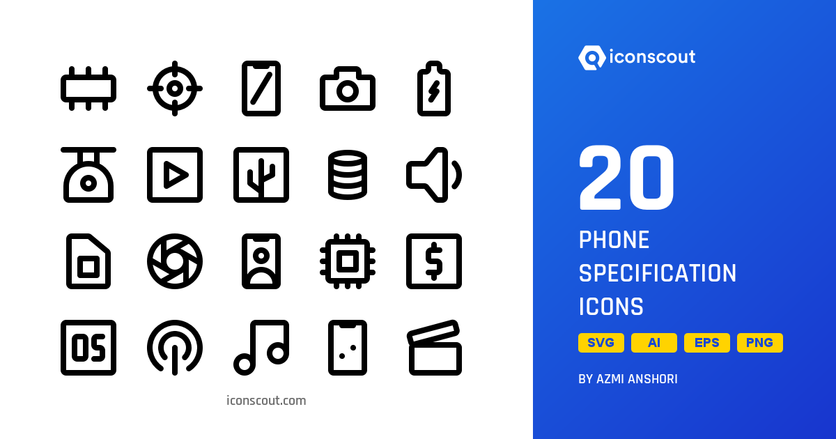 Phone Specification Icon Pack - 20 Free Download User Interface Icons ...