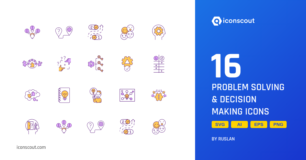 Download Problem Solving & Decision Making Icon pack Available in SVG ...