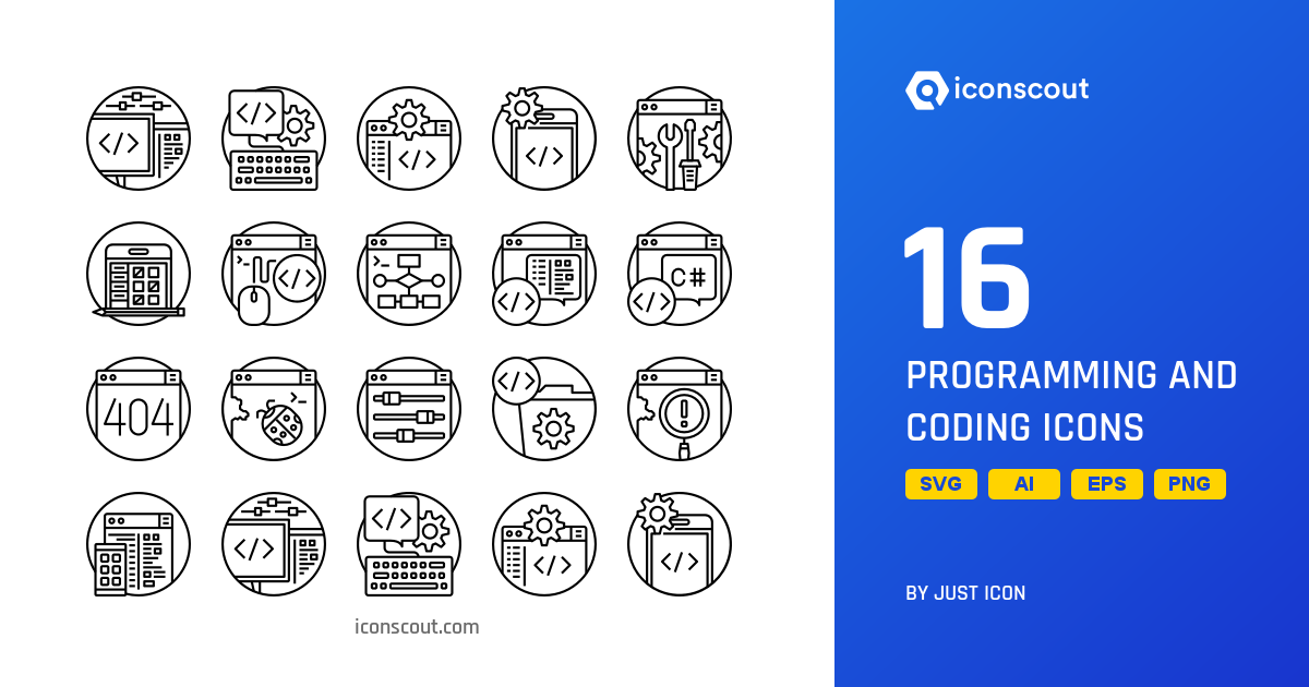 Download Programming And Coding Icon pack Available in SVG, PNG & Icon ...