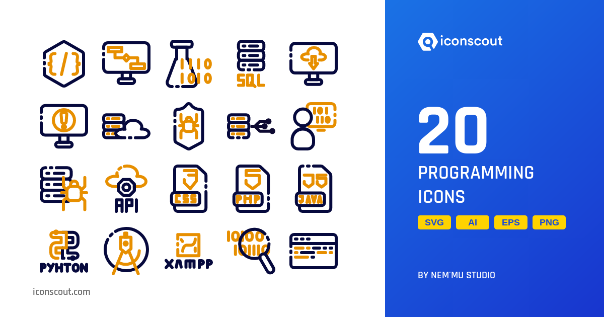 Programming Icon Pack - 20 Free Download Design & Development Icons ...